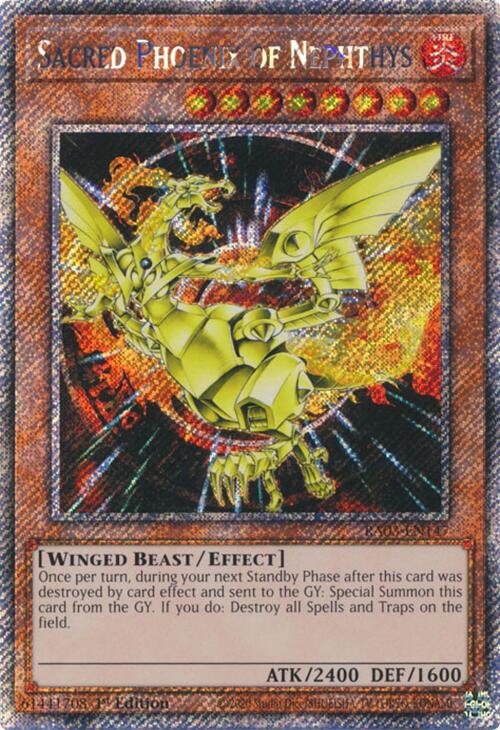 Sacred Phoenix of Nephthys (Platinum Secret Rare) [RA03-EN147] Platinum Secret Rare | Gear Gaming Bentonville