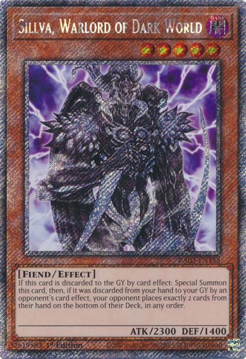 Sillva, Warlord of Dark World (Platinum Secret Rare) [RA03-EN158] Platinum Secret Rare | Gear Gaming Bentonville