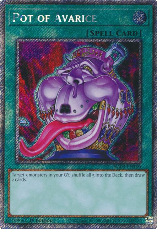 Pot of Avarice (Platinum Secret Rare) [RA03-EN160] Platinum Secret Rare | Gear Gaming Bentonville