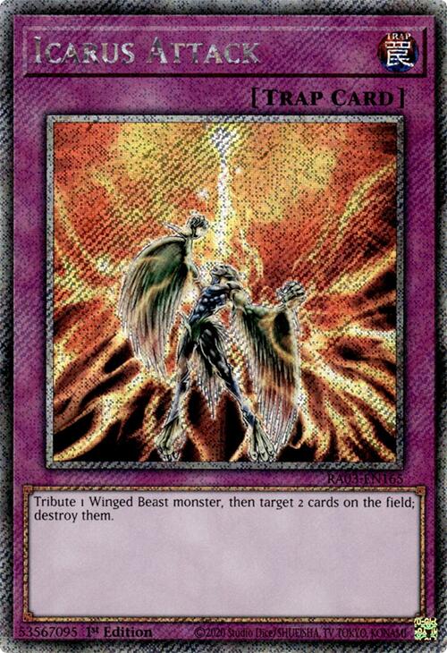 Icarus Attack (Platinum Secret Rare) [RA03-EN165] Platinum Secret Rare | Gear Gaming Bentonville
