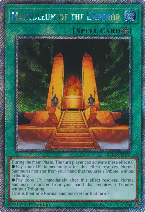 Mausoleum of the Emperor (Platinum Secret Rare) [RA03-EN167] Platinum Secret Rare | Gear Gaming Bentonville
