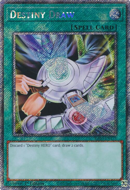 Destiny Draw (Platinum Secret Rare) [RA03-EN173] Platinum Secret Rare | Gear Gaming Bentonville