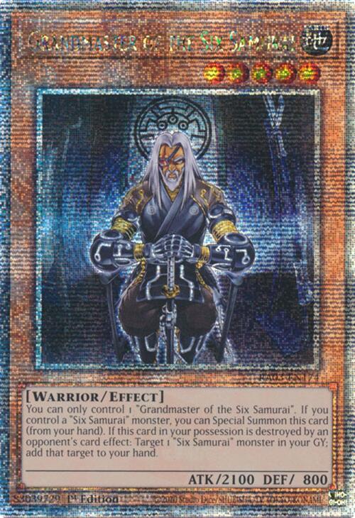 Grandmaster of the Six Samurai (Quarter Century Secret Rare) [RA03-EN174] Quarter Century Secret Rare | Gear Gaming Bentonville
