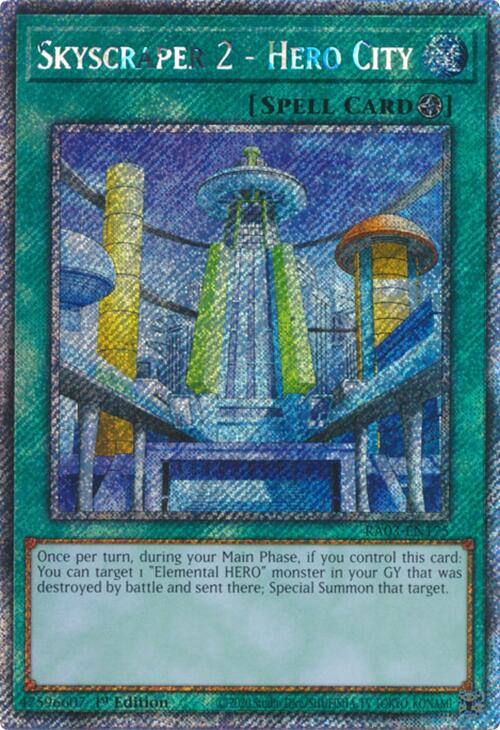 Skyscraper 2 - Hero City (Platinum Secret Rare) [RA03-EN175] Platinum Secret Rare | Gear Gaming Bentonville