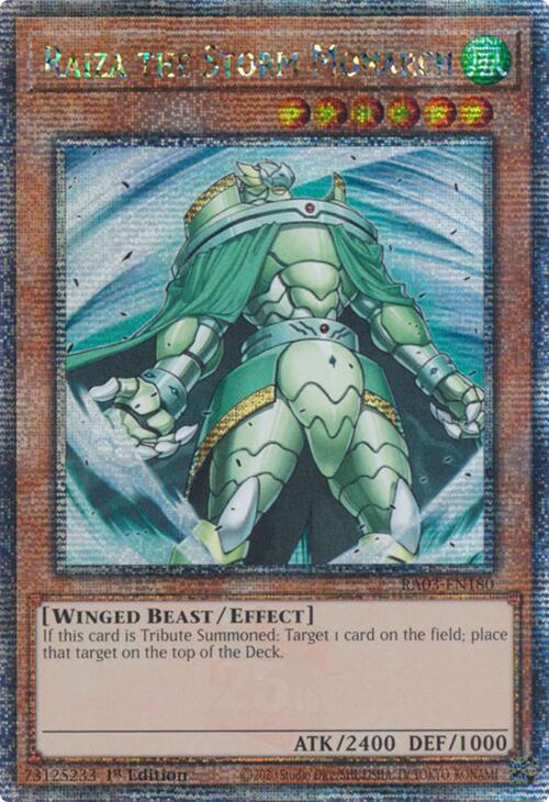 Raiza the Storm Monarch (Quarter Century Secret Rare) [RA03-EN180] Quarter Century Secret Rare | Gear Gaming Bentonville