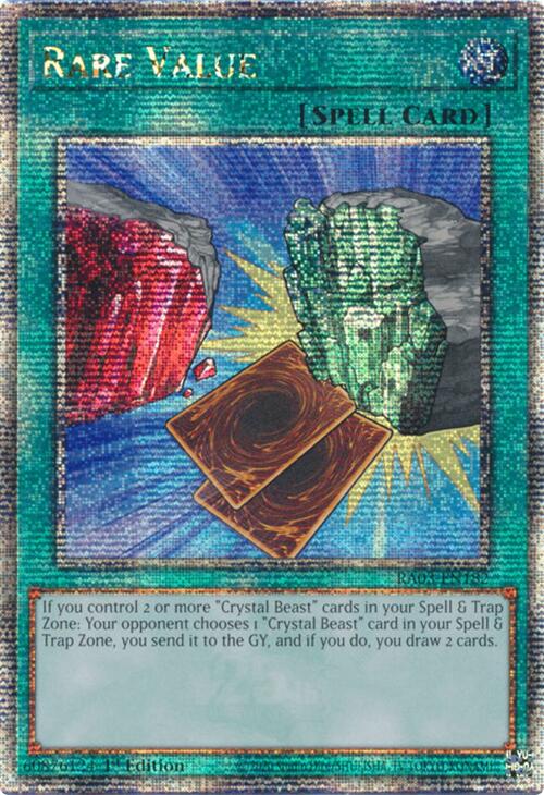 Rare Value (Quarter Century Secret Rare) [RA03-EN182] Quarter Century Secret Rare | Gear Gaming Bentonville