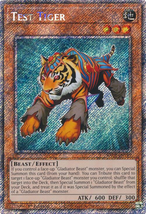 Test Tiger (Platinum Secret Rare) [RA03-EN189] Platinum Secret Rare | Gear Gaming Bentonville