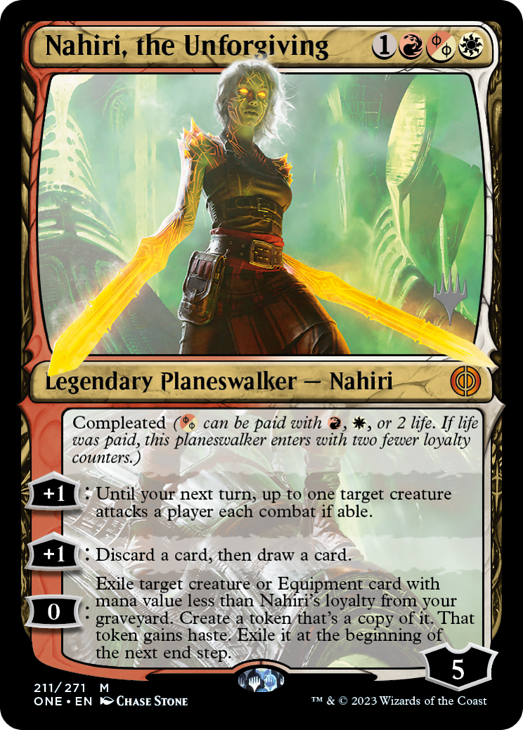 Nahiri, the Unforgiving (Promo Pack) [Phyrexia: All Will Be One Promos] | Gear Gaming Bentonville