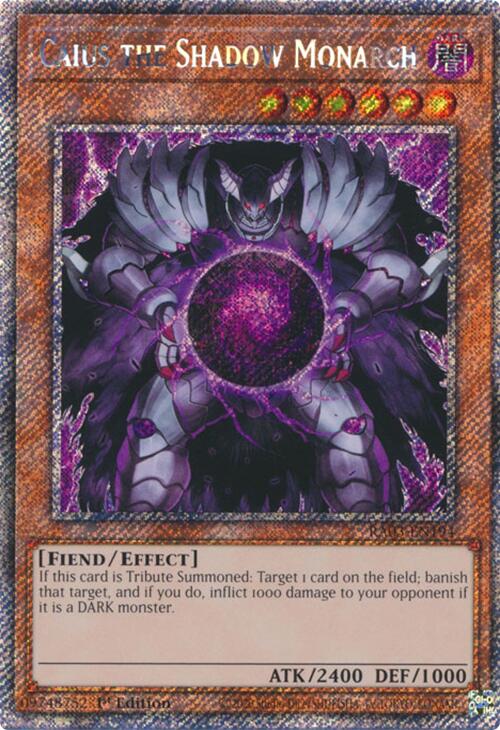 Caius the Shadow Monarch (Platinum Secret Rare) [RA03-EN194] Platinum Secret Rare | Gear Gaming Bentonville