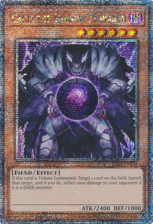 Caius the Shadow Monarch (Quarter Century Secret Rare) [RA03-EN194] Quarter Century Secret Rare | Gear Gaming Bentonville