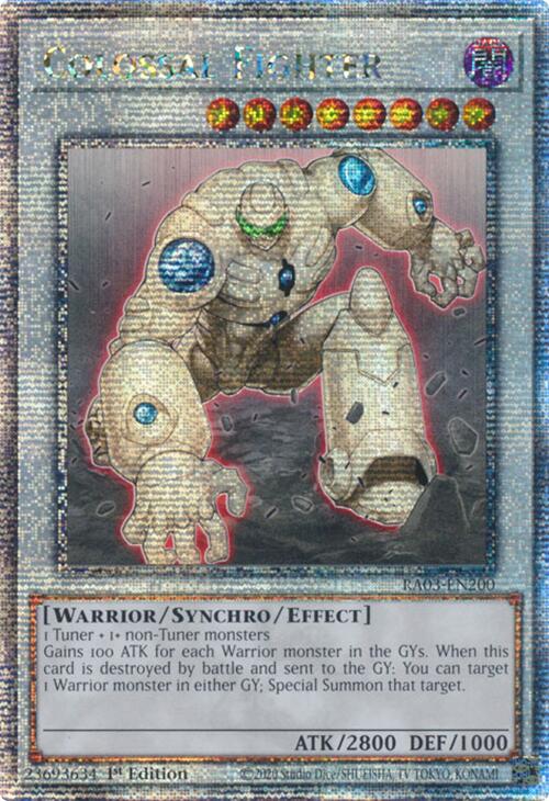 Colossal Fighter (Quarter Century Secret Rare) [RA03-EN200] Quarter Century Secret Rare | Gear Gaming Bentonville