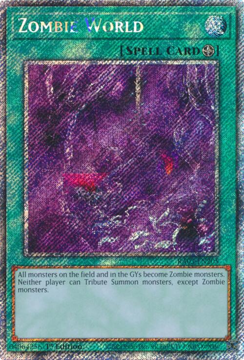 Zombie World (Platinum Secret Rare) [RA03-EN205] Platinum Secret Rare | Gear Gaming Bentonville