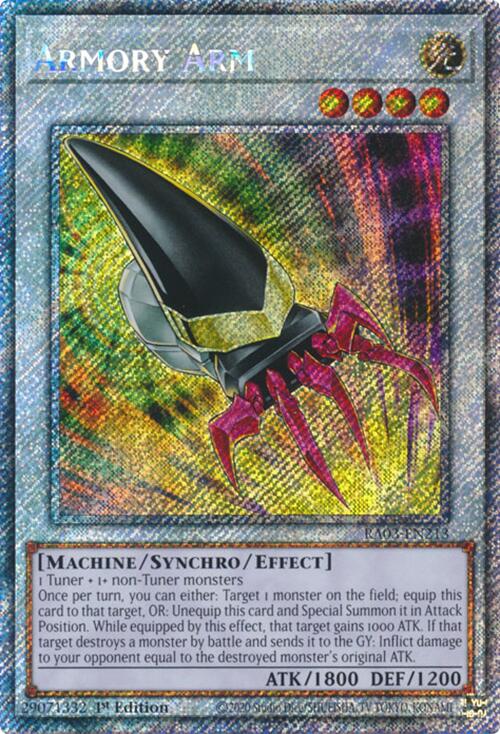 Armory Arm (Platinum Secret Rare) [RA03-EN213] Platinum Secret Rare | Gear Gaming Bentonville