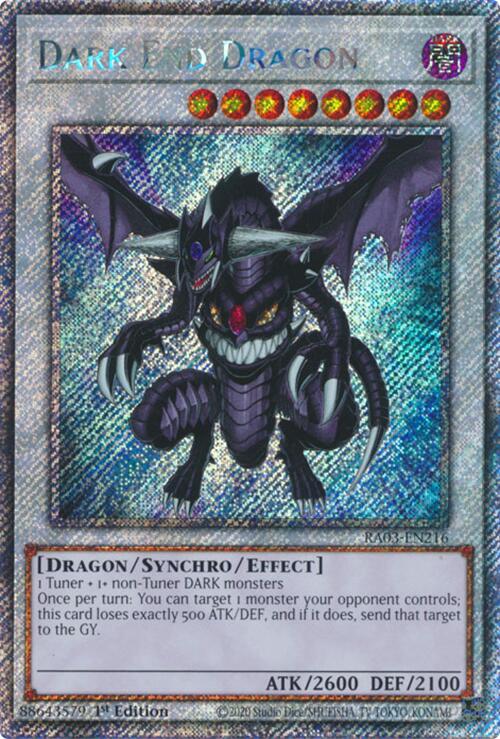 Dark End Dragon (Platinum Secret Rare) [RA03-EN216] Platinum Secret Rare | Gear Gaming Bentonville