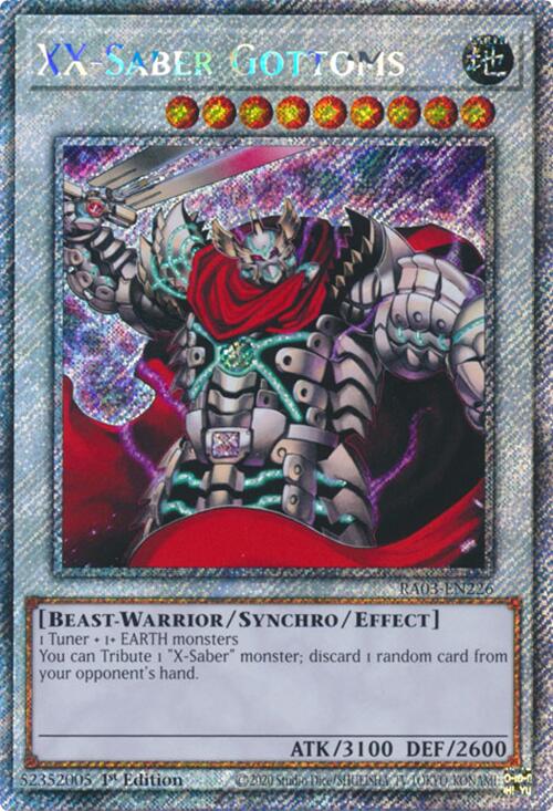 XX-Saber Gottoms (Platinum Secret Rare) [RA03-EN226] Platinum Secret Rare | Gear Gaming Bentonville
