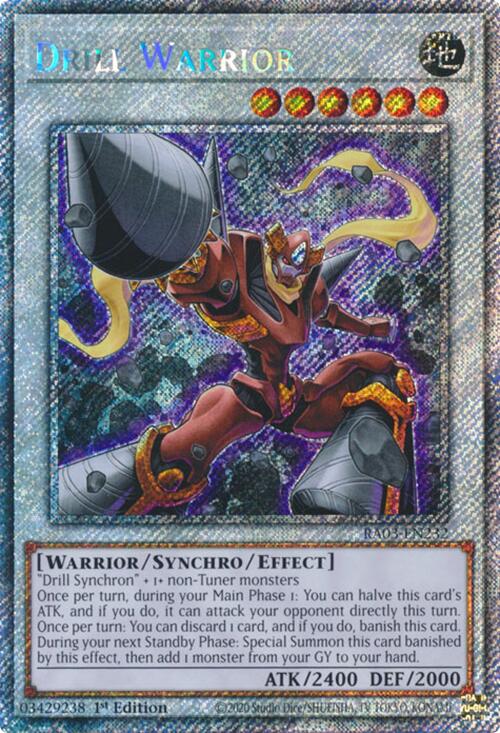 Drill Warrior (Platinum Secret Rare) [RA03-EN232] Platinum Secret Rare | Gear Gaming Bentonville