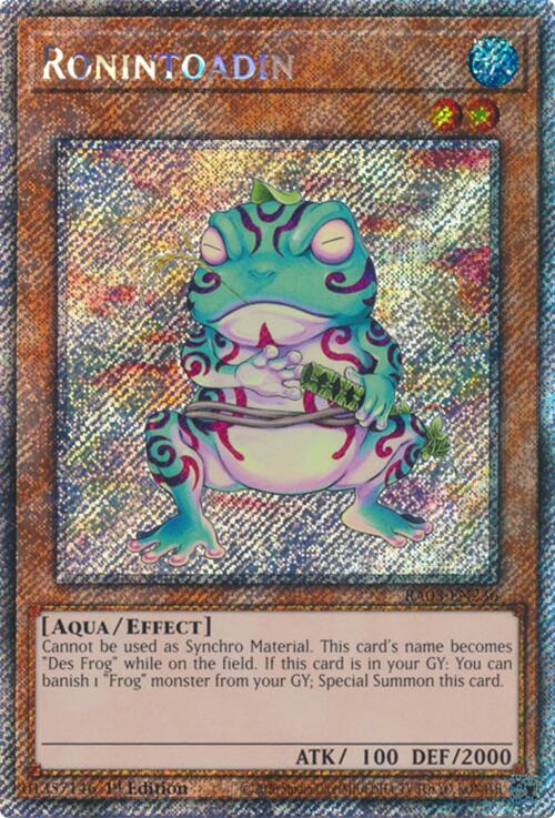 Ronintoadin (Platinum Secret Rare) [RA03-EN236] Platinum Secret Rare | Gear Gaming Bentonville