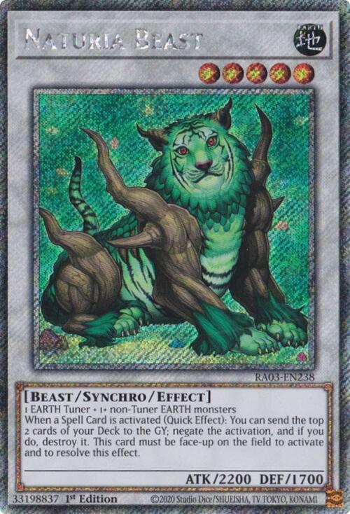 Naturia Beast (Platinum Secret Rare) [RA03-EN238] Platinum Secret Rare | Gear Gaming Bentonville