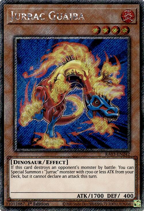 Jurrac Guaiba (Platinum Secret Rare) [RA03-EN242] Platinum Secret Rare | Gear Gaming Bentonville