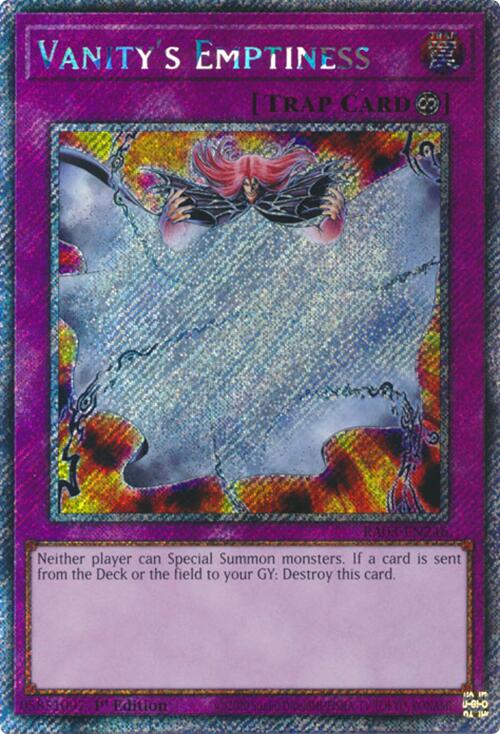 Vanity's Emptiness (Platinum Secret Rare) [RA03-EN246] Platinum Secret Rare | Gear Gaming Bentonville