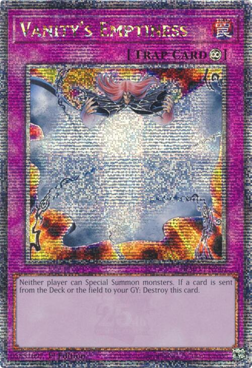 Vanity's Emptiness (Quarter Century Secret Rare) [RA03-EN246] Quarter Century Secret Rare | Gear Gaming Bentonville