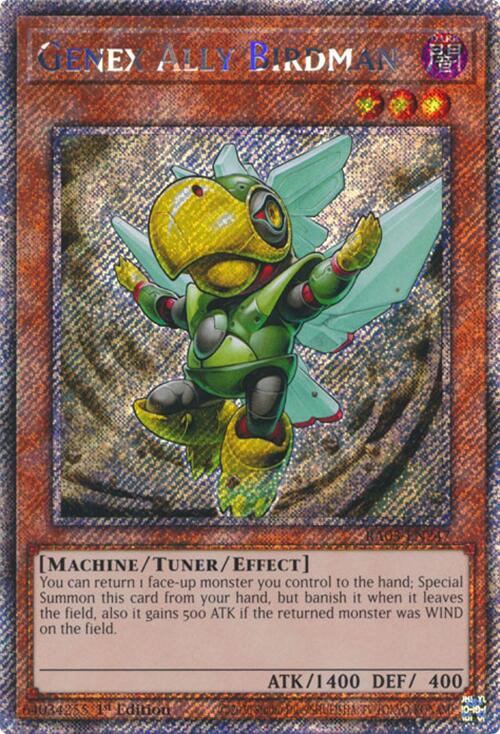 Genex Ally Birdman (Platinum Secret Rare) [RA03-EN247] Platinum Secret Rare | Gear Gaming Bentonville
