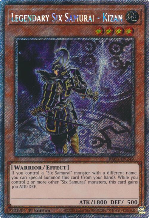 Legendary Six Samurai - Kizan (Platinum Secret Rare) [RA03-EN249] Platinum Secret Rare | Gear Gaming Bentonville