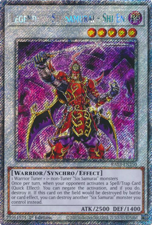 Legendary Six Samurai - Shi En (Platinum Secret Rare) [RA03-EN250] Platinum Secret Rare | Gear Gaming Bentonville