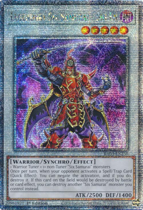 Legendary Six Samurai - Shi En (Quarter Century Secret Rare) [RA03-EN250] Quarter Century Secret Rare | Gear Gaming Bentonville