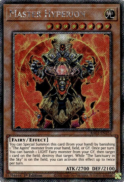 Master Hyperion (Platinum Secret Rare) [RA03-EN252] Platinum Secret Rare | Gear Gaming Bentonville