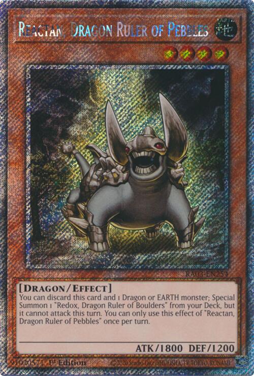Reactan, Dragon Ruler of Pebbles (Platinum Secret Rare) [RA03-EN254] Platinum Secret Rare | Gear Gaming Bentonville