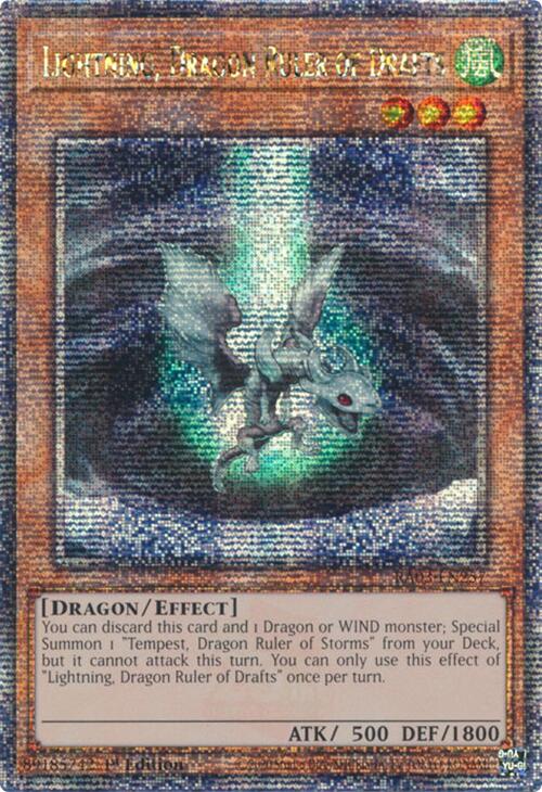 Lightning, Dragon Ruler of Drafts (Quarter Century Secret Rare) [RA03-EN257] Quarter Century Secret Rare | Gear Gaming Bentonville
