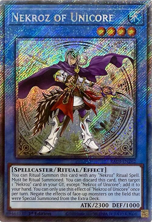 Nekroz of Unicore (Platinum Secret Rare) [RA03-EN262] Platinum Secret Rare | Gear Gaming Bentonville