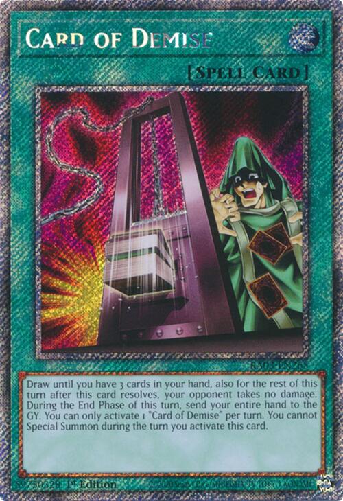 Card of Demise (Platinum Secret Rare) [RA03-EN265] Platinum Secret Rare | Gear Gaming Bentonville