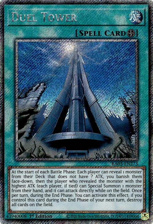 Duel Tower (Platinum Secret Rare) [RA03-EN273] Platinum Secret Rare | Gear Gaming Bentonville