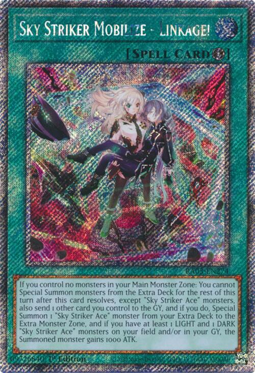 Sky Striker Mobilize - Linkage! (Platinum Secret Rare) [RA03-EN274] Platinum Secret Rare | Gear Gaming Bentonville