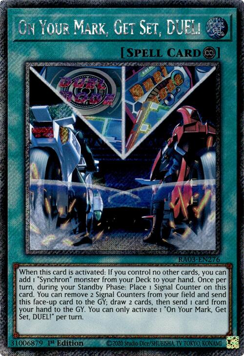 On Your Mark, Get Set, DUEL! (Platinum Secret Rare) [RA03-EN276] Platinum Secret Rare | Gear Gaming Bentonville