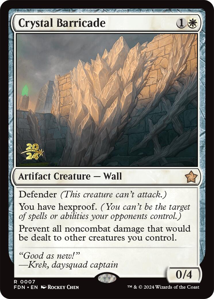 Crystal Barricade [Foundations Prerelease Promos] | Gear Gaming Bentonville