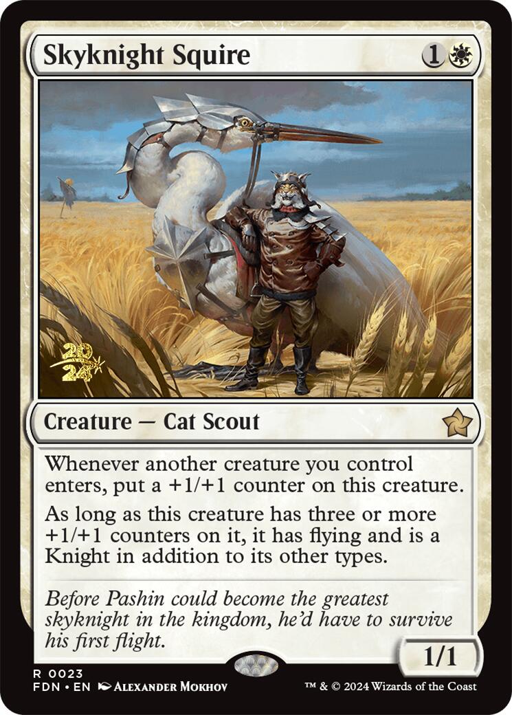 Skyknight Squire [Foundations Prerelease Promos] | Gear Gaming Bentonville