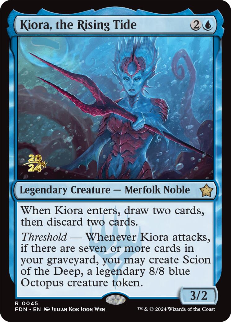 Kiora, the Rising Tide [Foundations Prerelease Promos] | Gear Gaming Bentonville