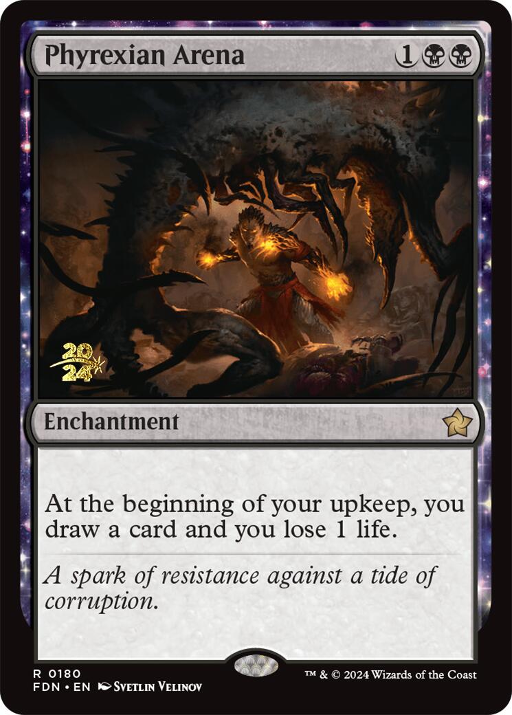 Phyrexian Arena [Foundations Prerelease Promos] | Gear Gaming Bentonville