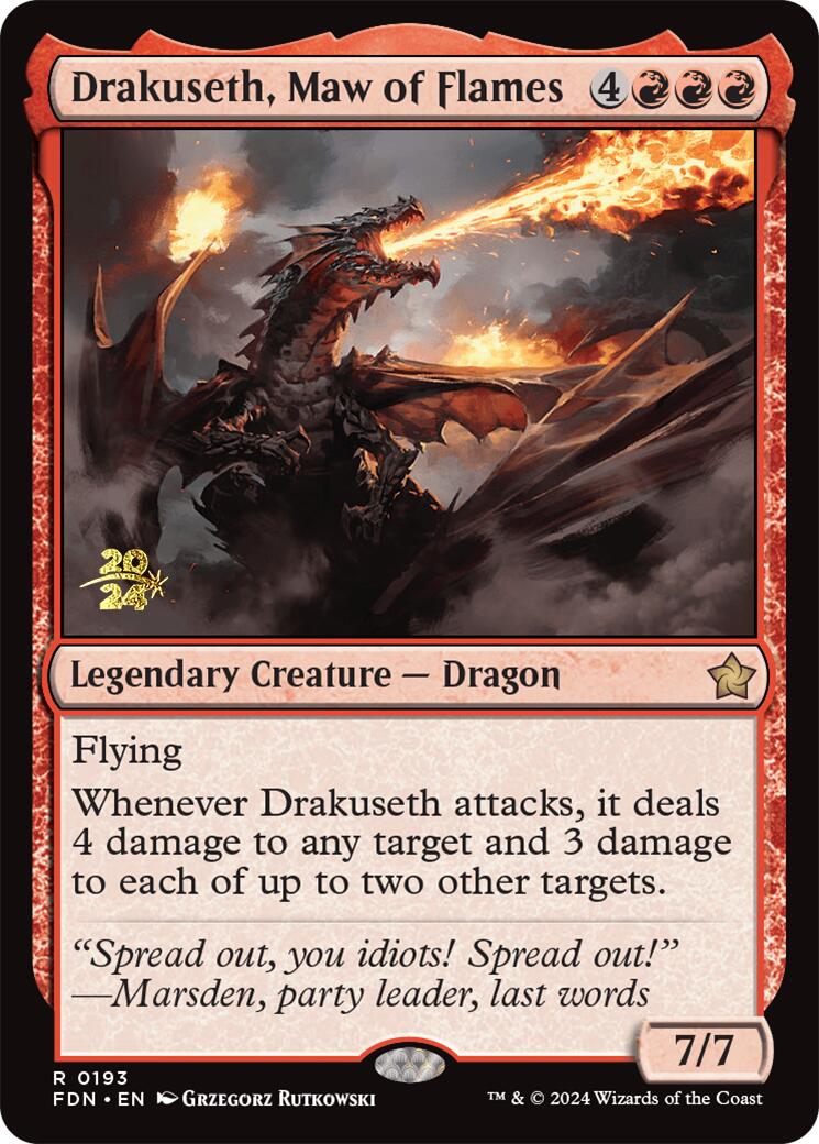 Drakuseth, Maw of Flames [Foundations Prerelease Promos] | Gear Gaming Bentonville