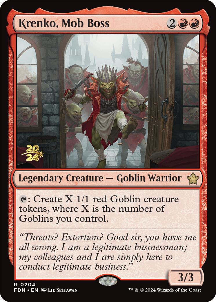 Krenko, Mob Boss [Foundations Prerelease Promos] | Gear Gaming Bentonville