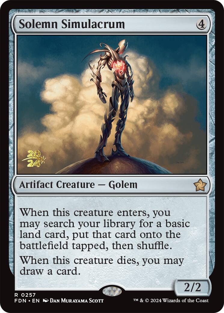 Solemn Simulacrum [Foundations Prerelease Promos] | Gear Gaming Bentonville