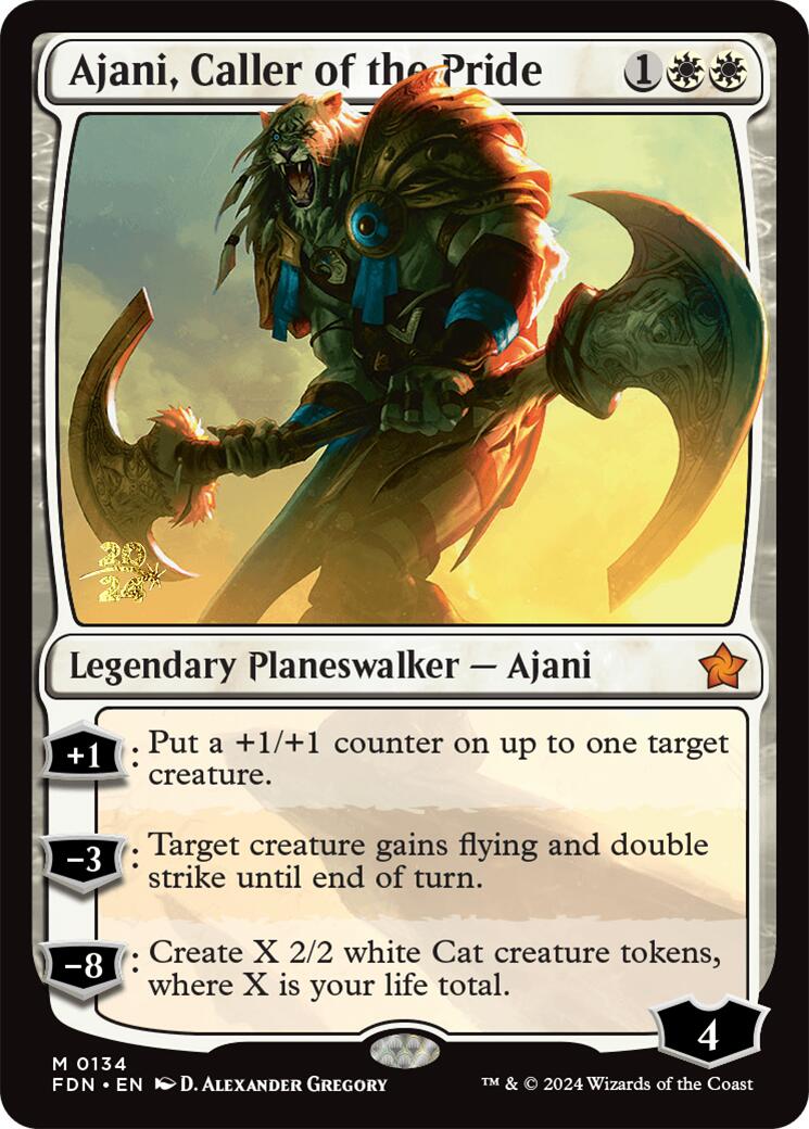 Ajani, Caller of the Pride [Foundations Prerelease Promos] | Gear Gaming Bentonville