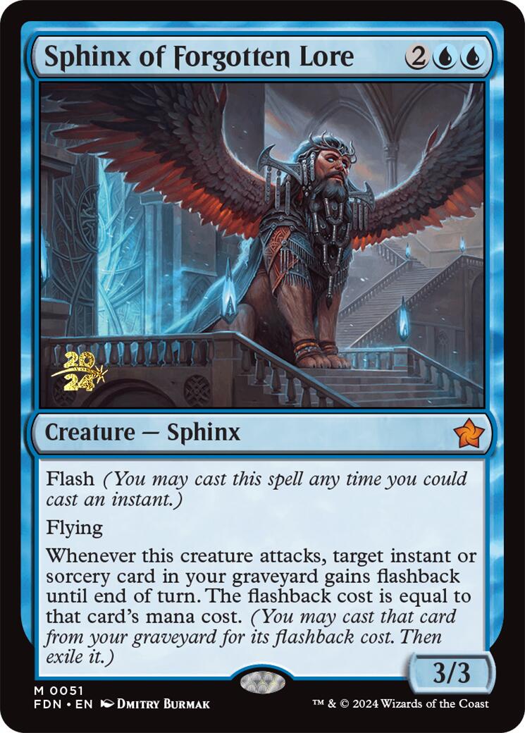 Sphinx of Forgotten Lore [Foundations Prerelease Promos] | Gear Gaming Bentonville