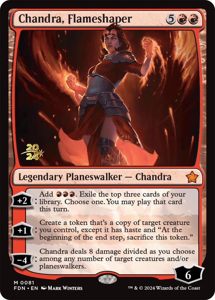 Chandra, Flameshaper [Foundations Prerelease Promos] | Gear Gaming Bentonville