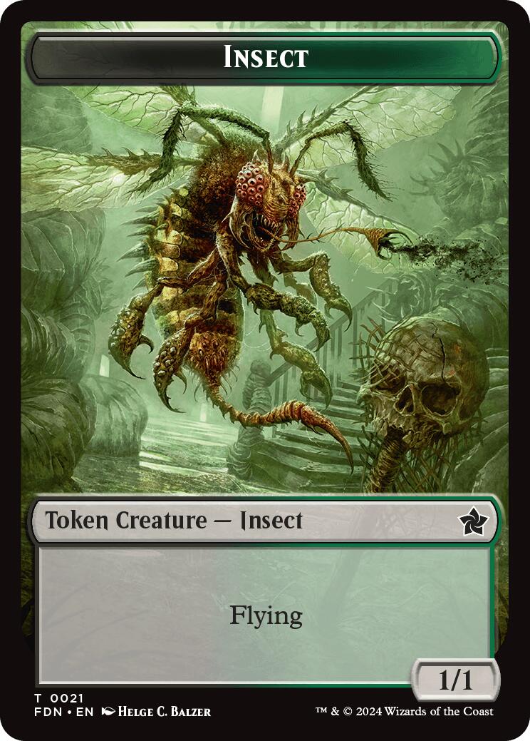 Goblin // Insect Doubled-Sided Token [Foundations Tokens] | Gear Gaming Bentonville