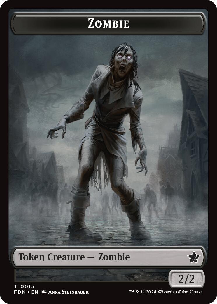 Zombie // Insect Doubled-Sided Token [Foundations Tokens] | Gear Gaming Bentonville