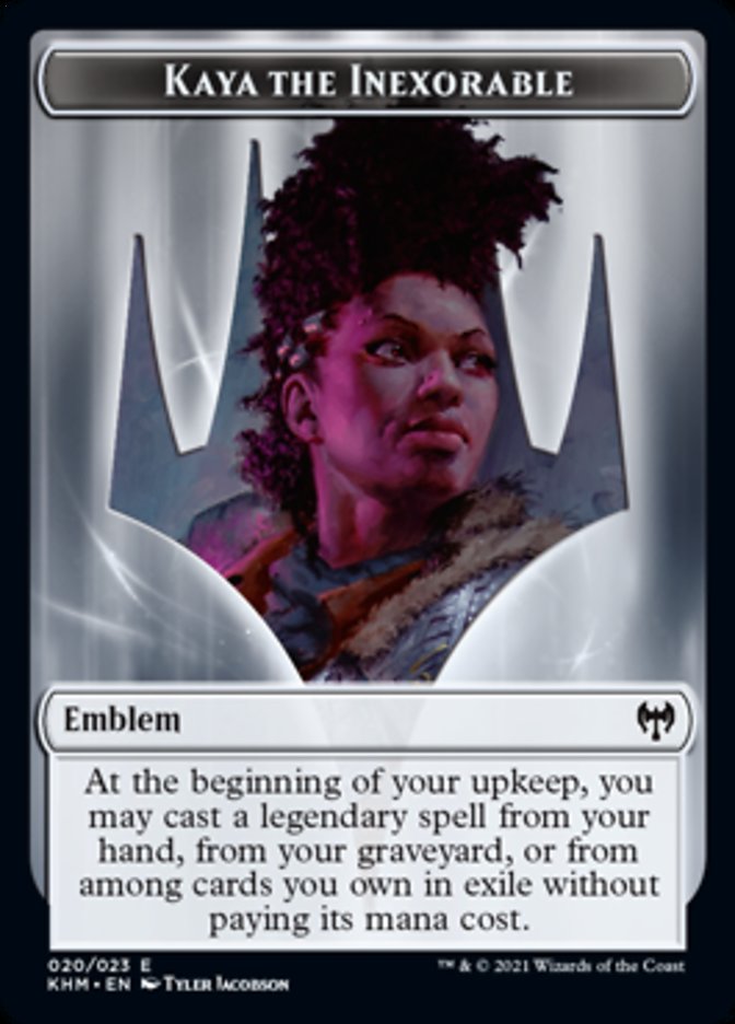 Kaya the Inexorable Emblem [Kaldheim Tokens] | Gear Gaming Bentonville